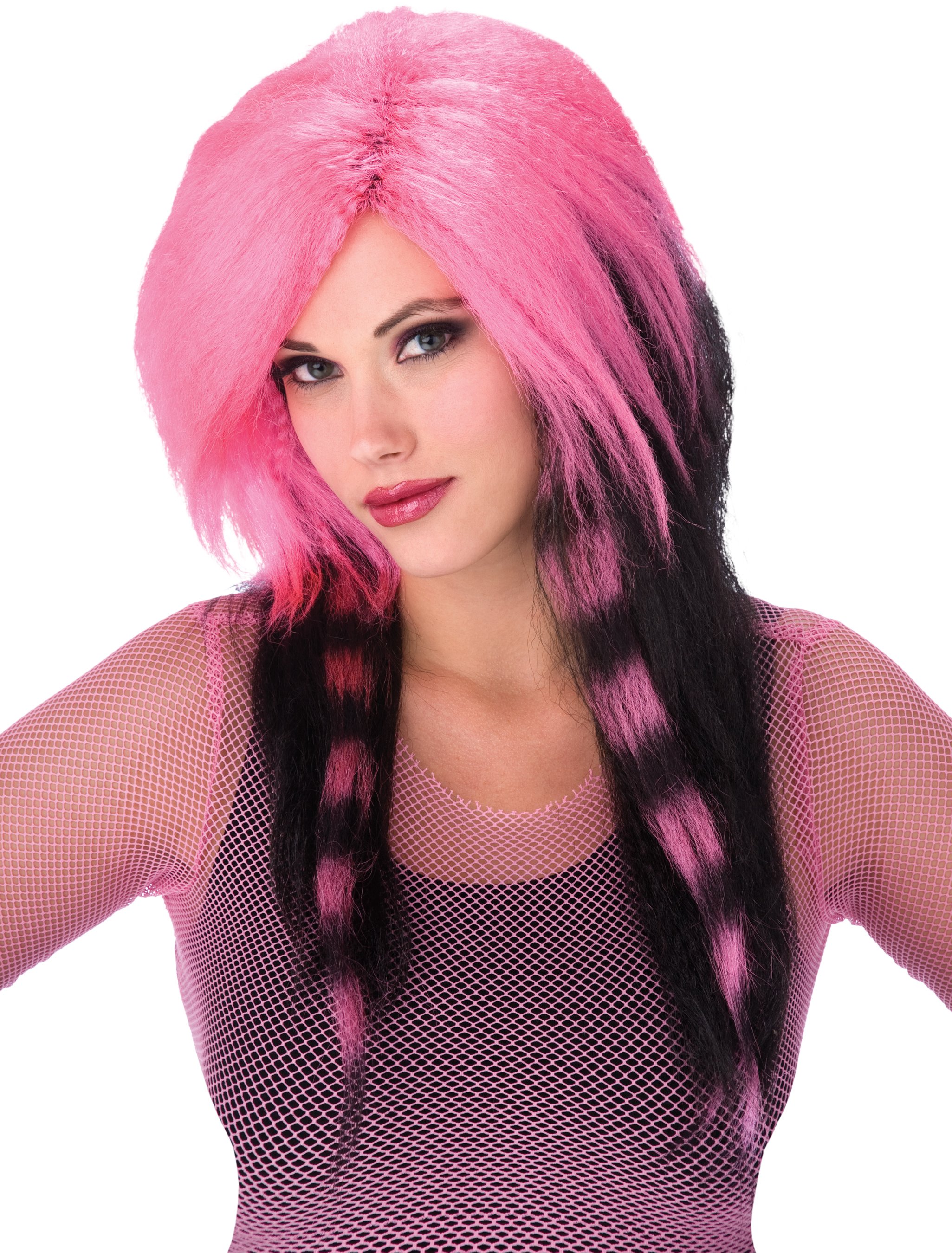 Pink Raccoon Tail Adult Wig - Click Image to Close