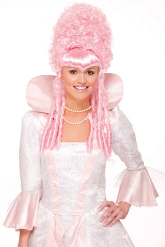 Historical Pink Wig Adult - Click Image to Close