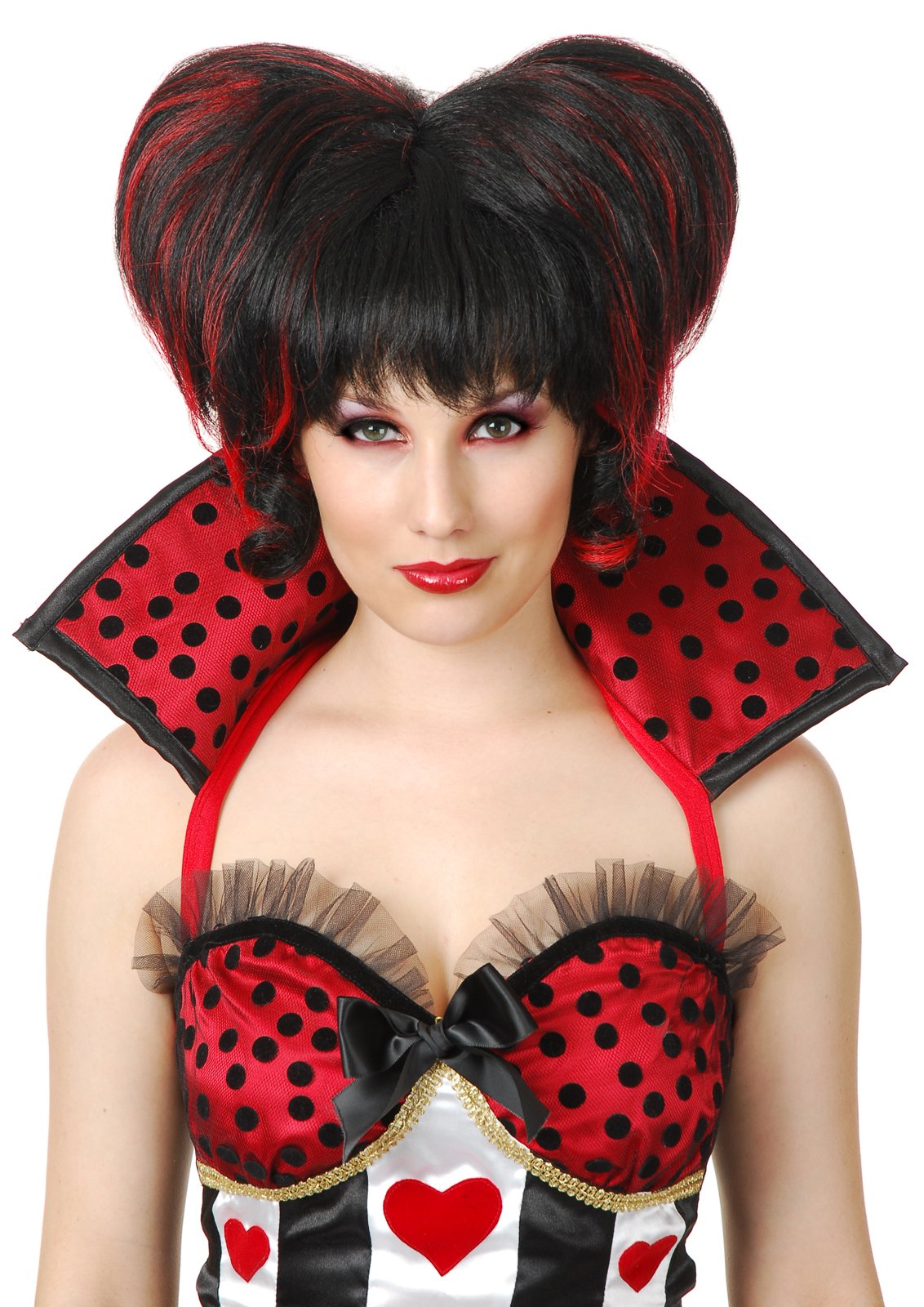 Gothic Queen Of Black Hearts Wig (Adult) - Click Image to Close