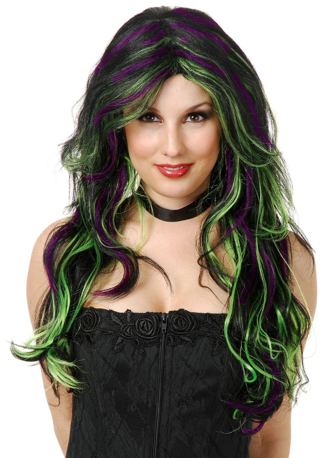 Emerald Witch Wig (Adult) - Click Image to Close