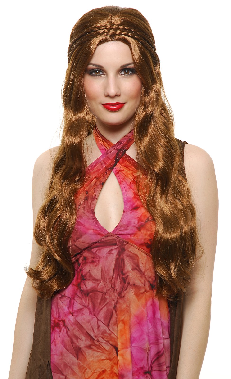 Brown Flower Child Wig (Adult) - Click Image to Close