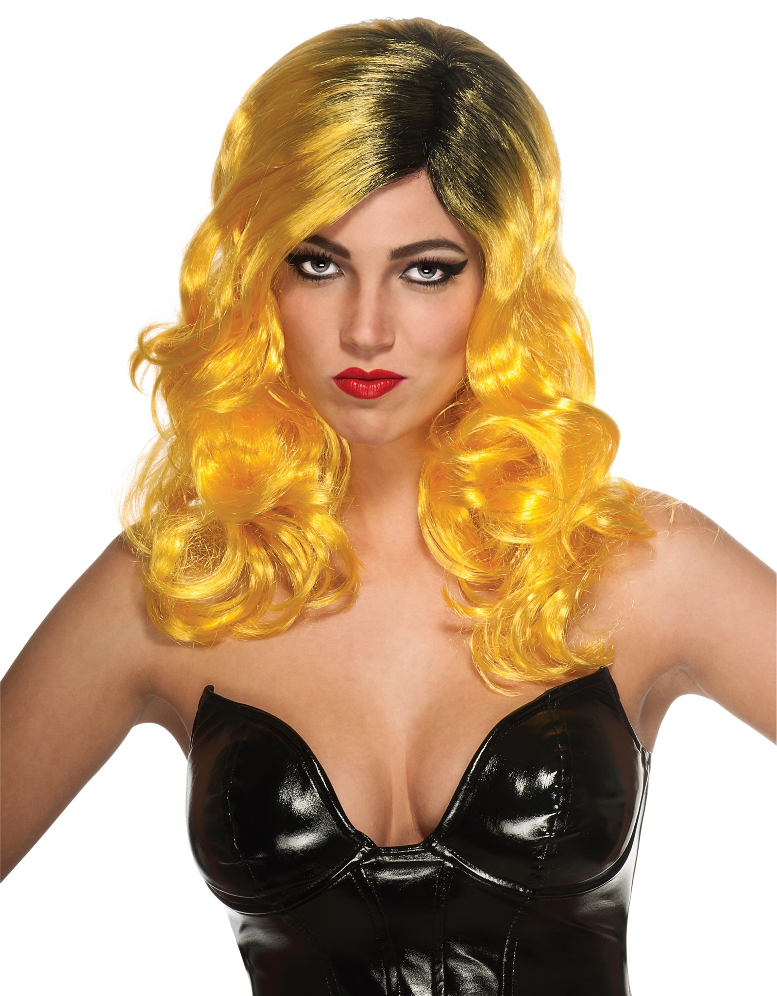 Lady Gaga Yellow Tour Wig - Click Image to Close