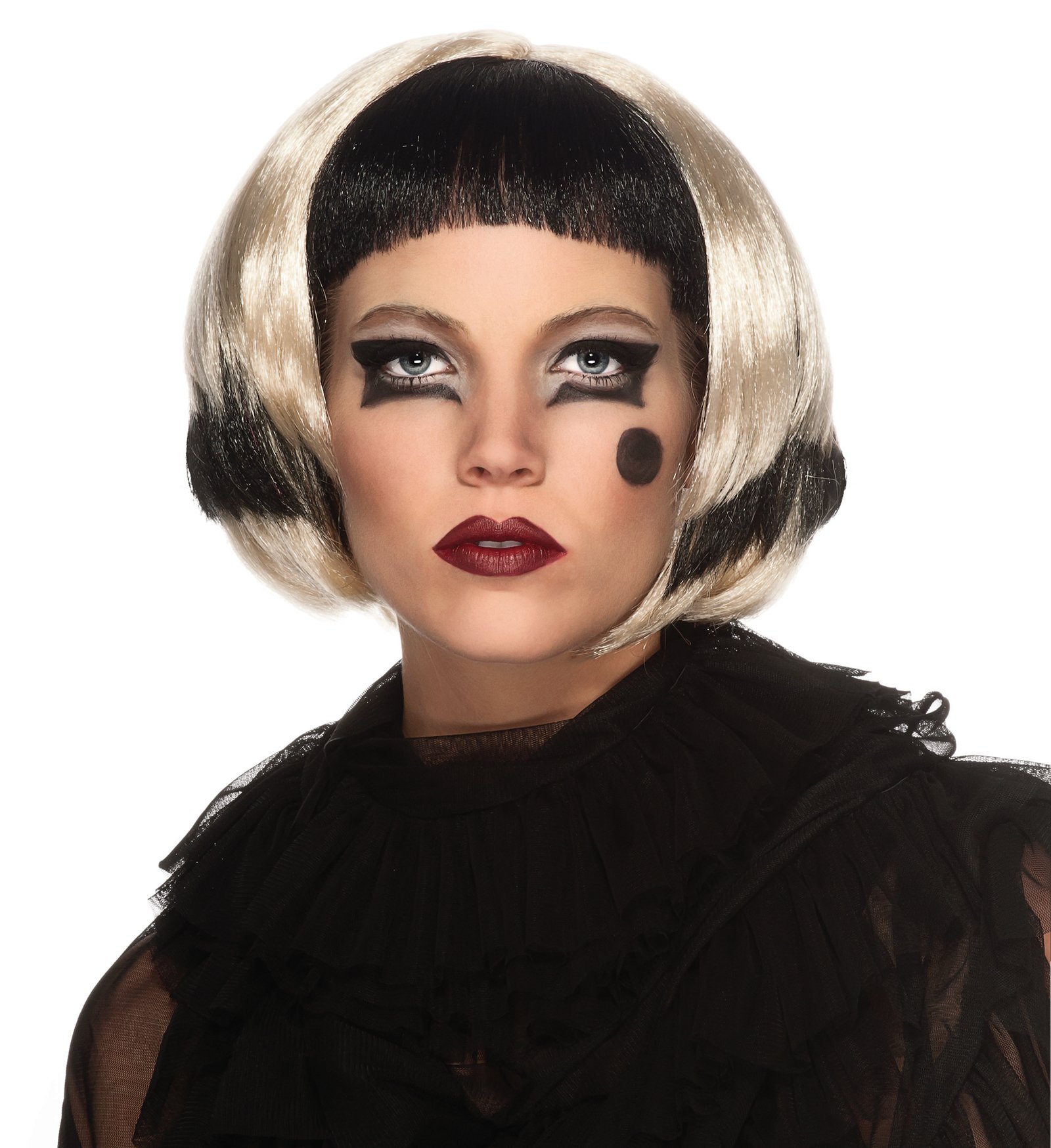 Lady Gaga Black/Blonde Wig (Adult) - Click Image to Close