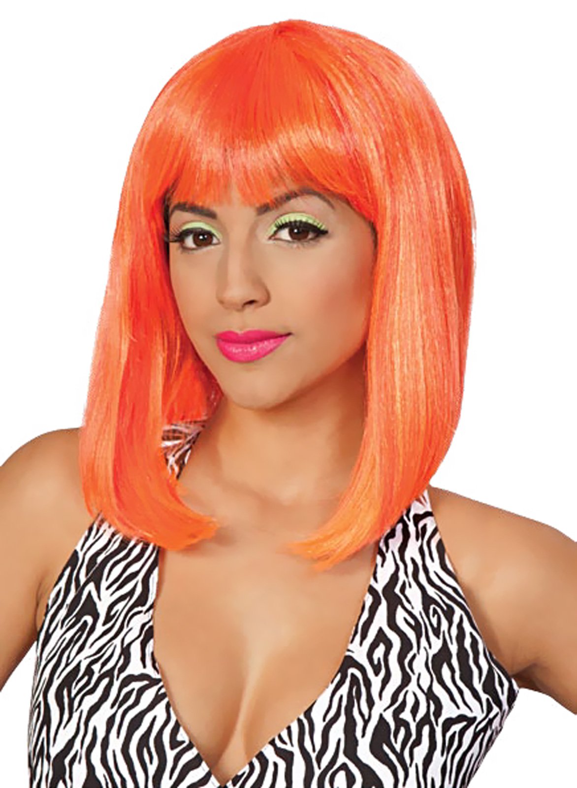 Tropical Flava (Orange) Adult Wig - Click Image to Close