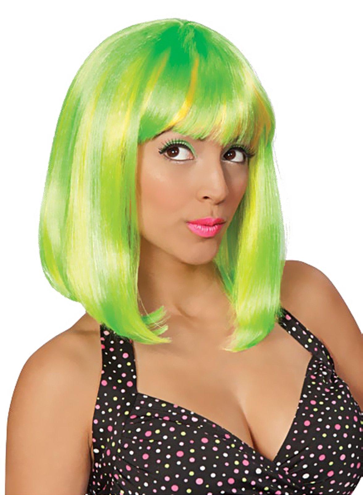 Tropical Flava (Green) Adult Wig - Click Image to Close