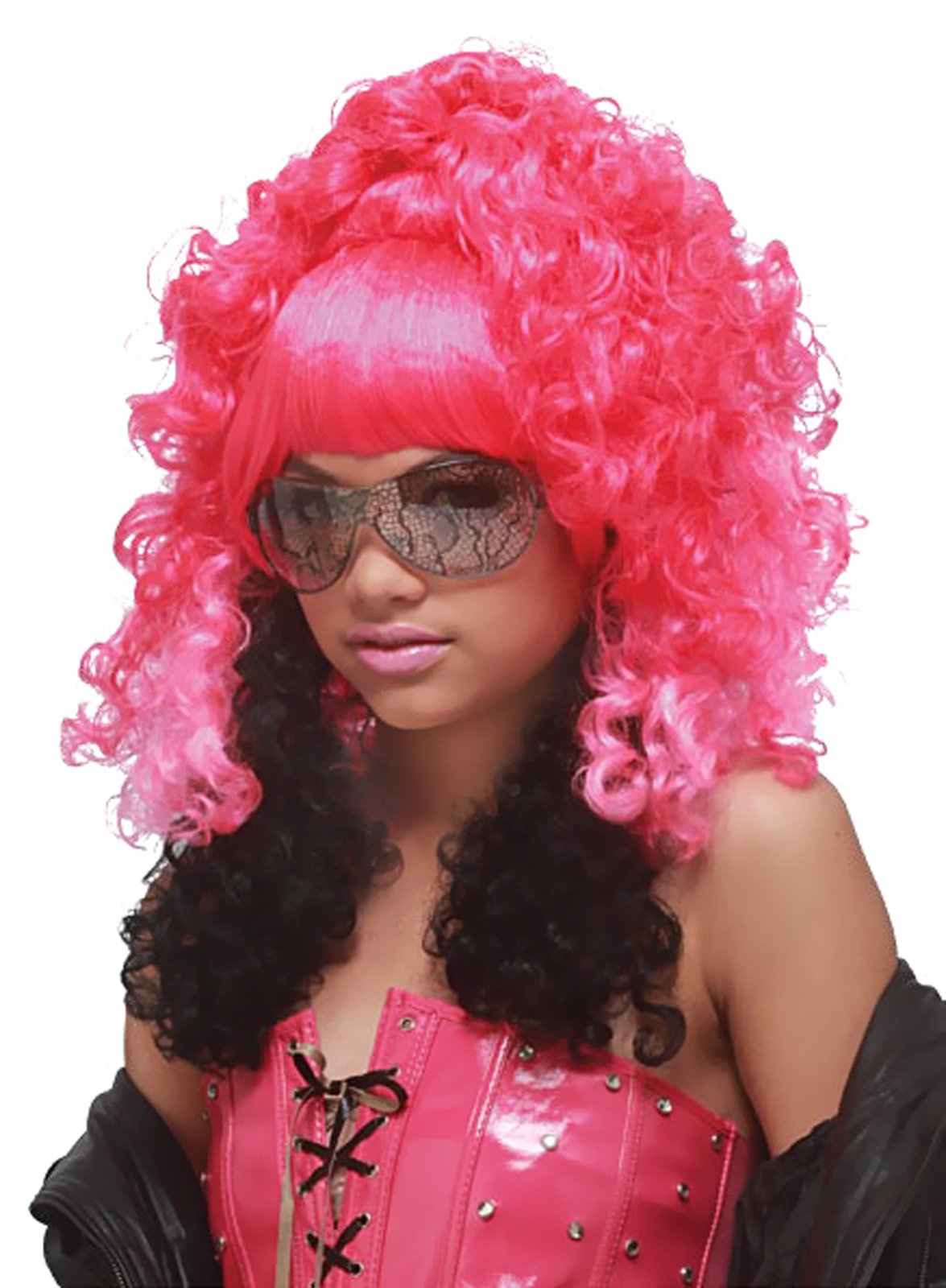 Rap Princess (Pink/Black) Adult Wig