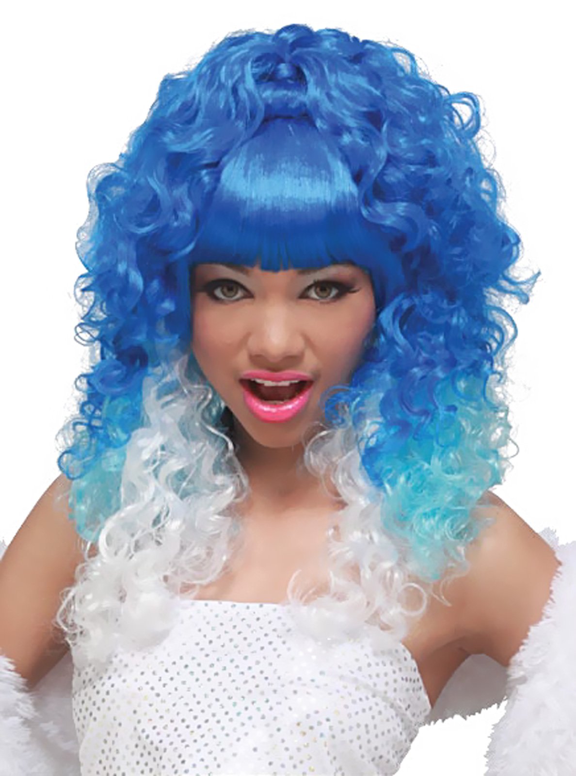 Rap Princess (Blue/White) Adult Wig - Click Image to Close