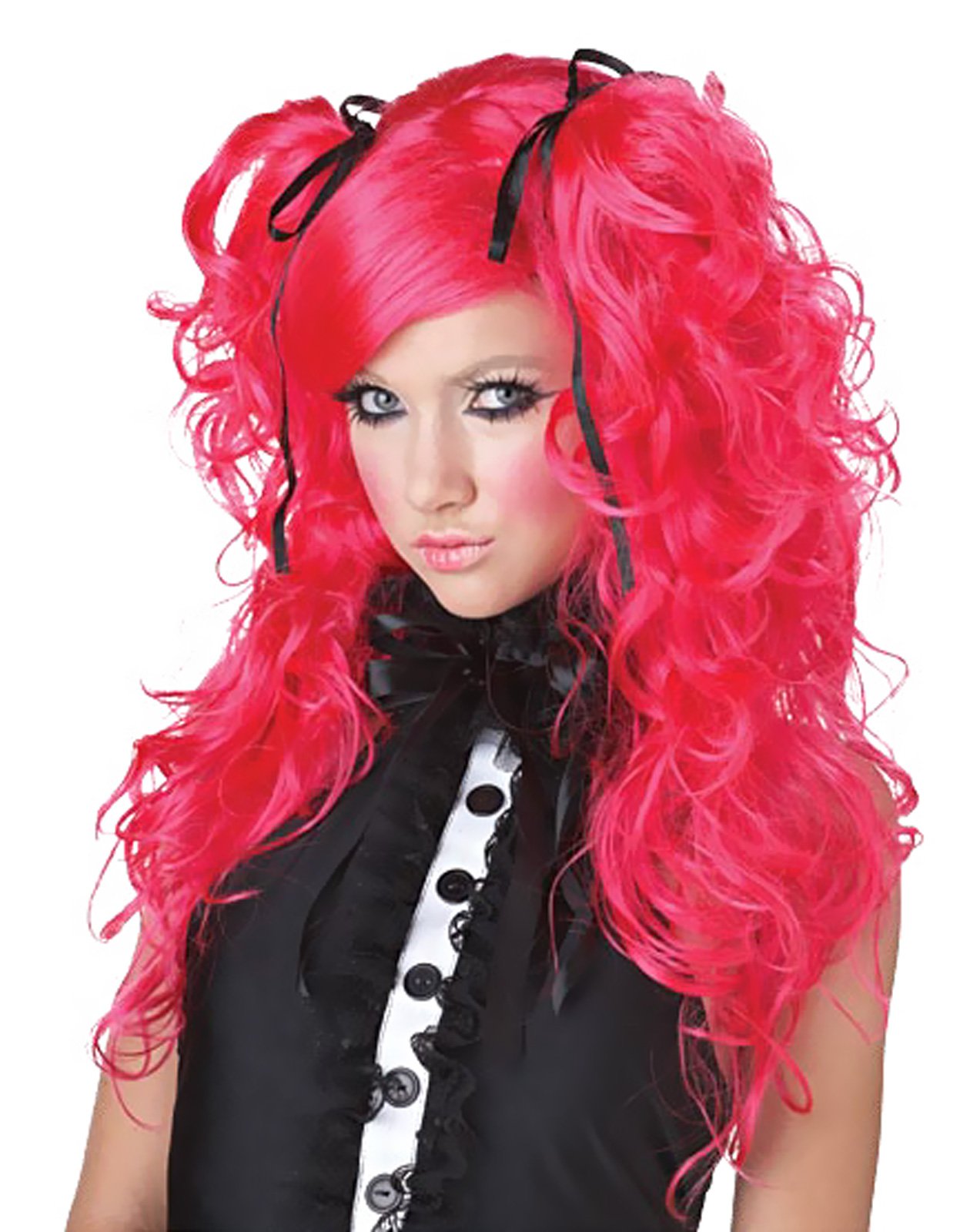 Doll House (Hot Pink) Adult Wig - Click Image to Close