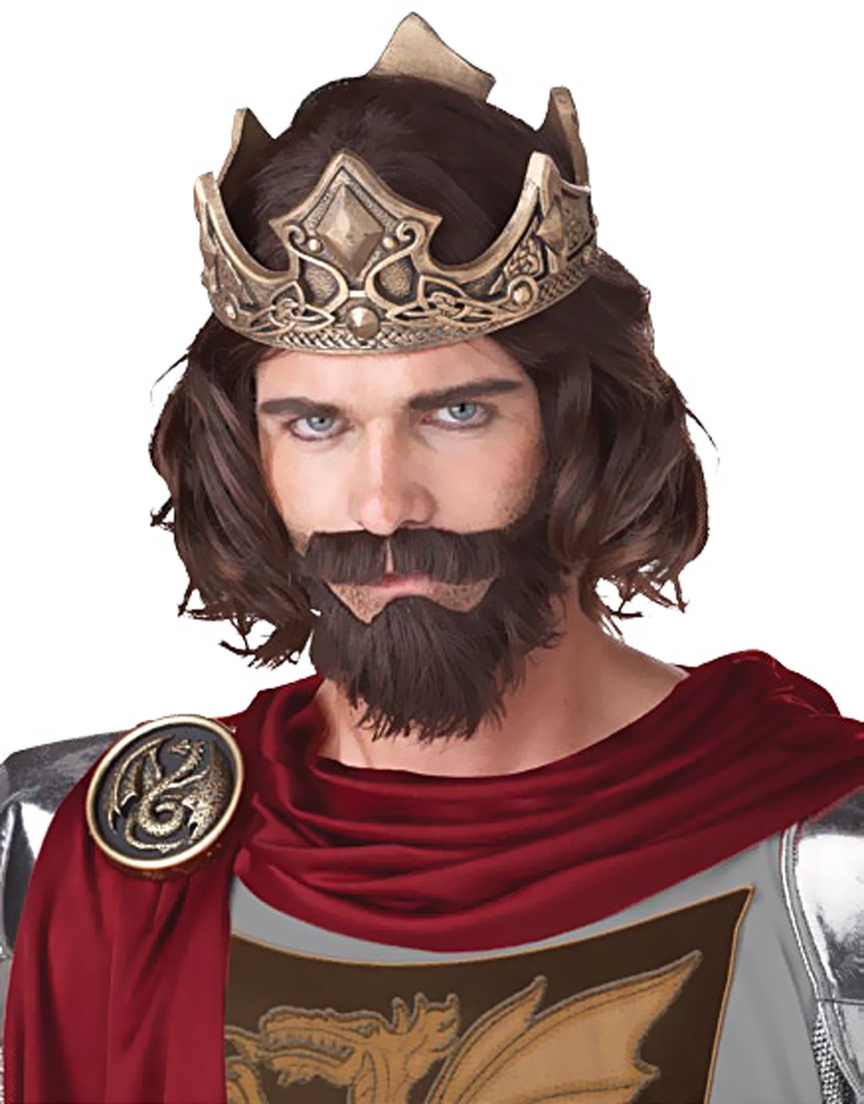 Medieval King (Brown) Adult Wig