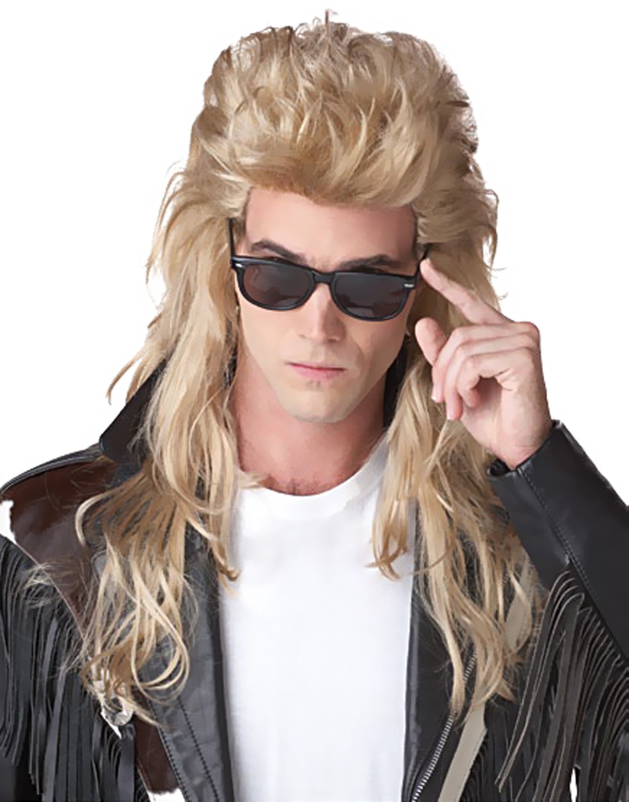 80's Rock Mullet (Blonde) Adult Wig - Click Image to Close