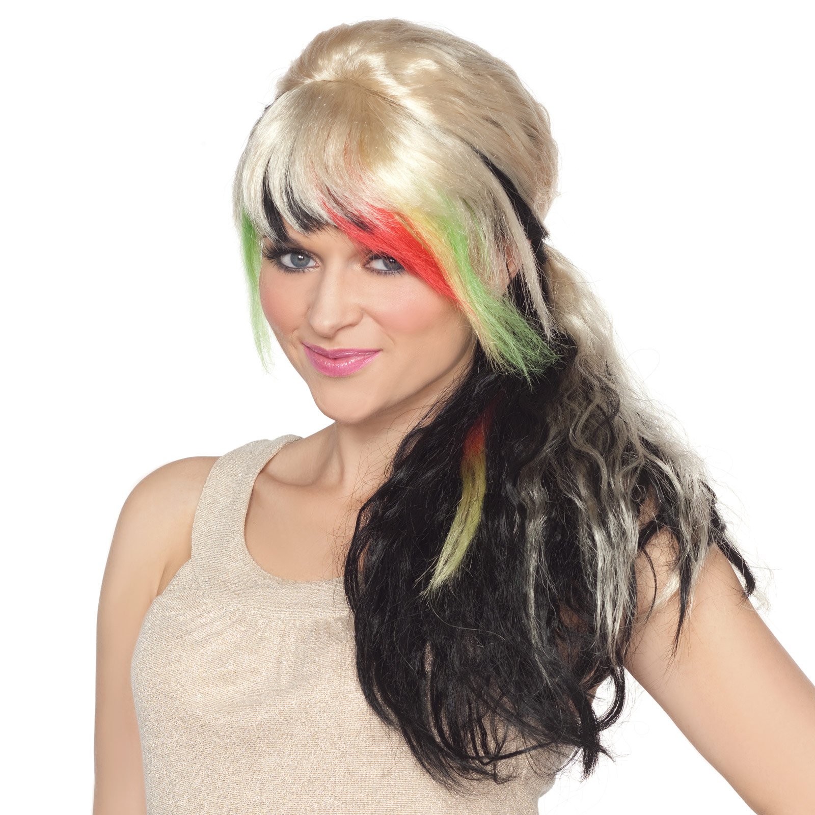 Punky Rainbow Adult Wig - Click Image to Close