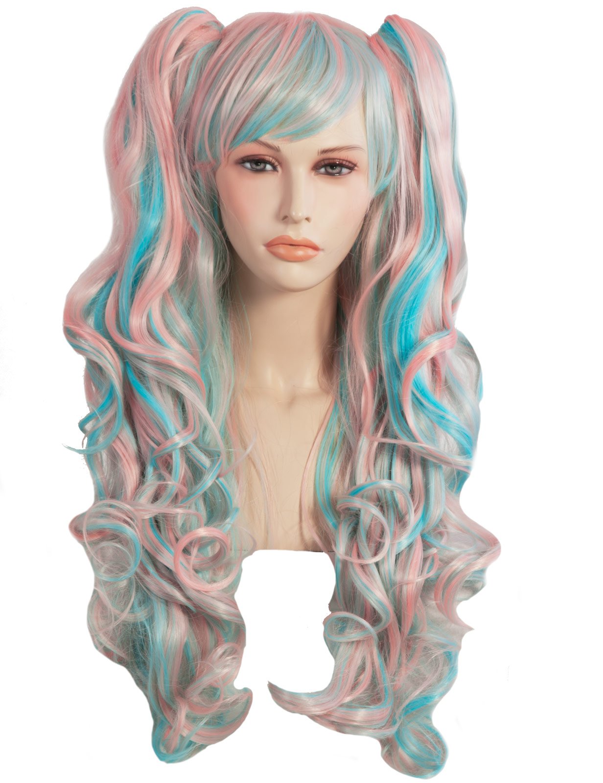 Blue And Pink Cosplay Adult Wig - Click Image to Close