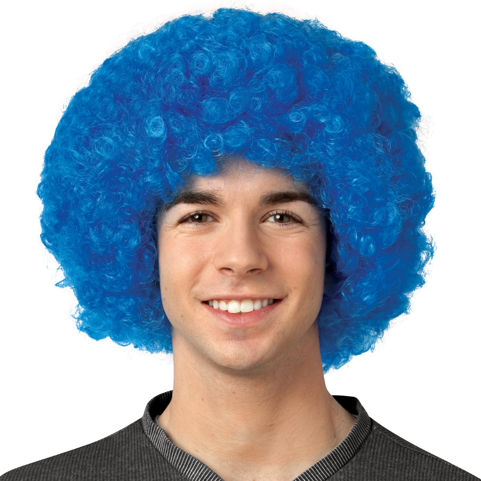 Crayola - Blue Afro Adult Wig - Click Image to Close