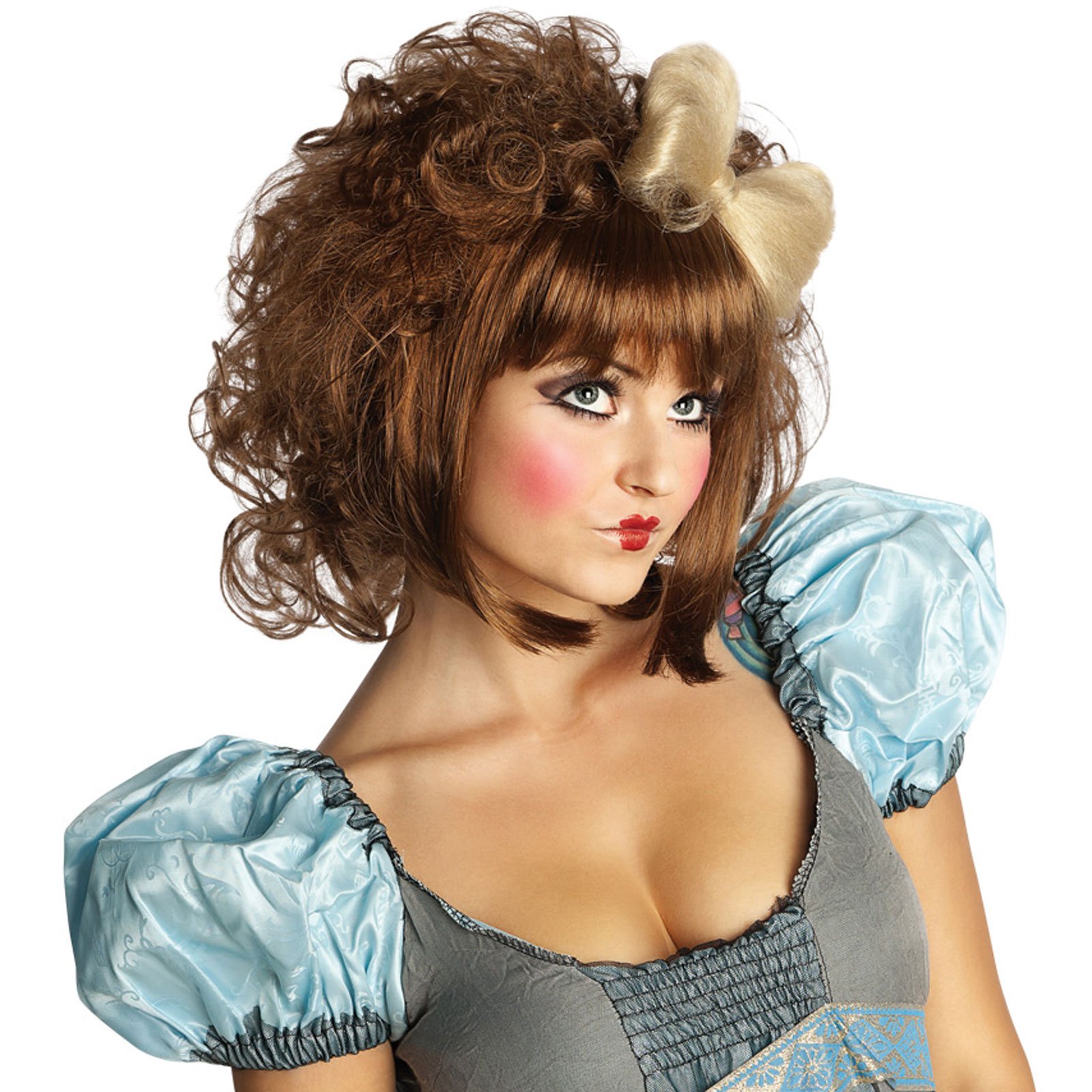 Cutie Doll Brown Adult Wig - Click Image to Close