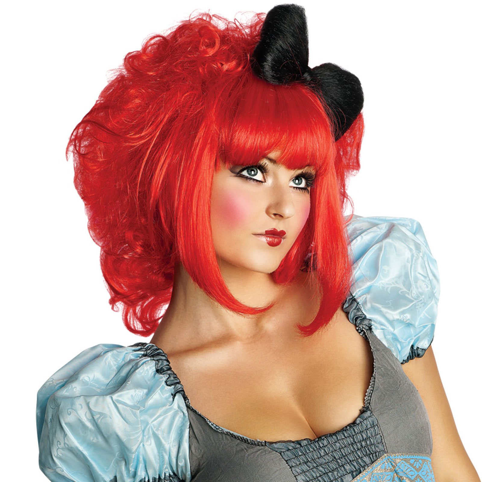 Cutie Doll Red Adult Wig - Click Image to Close