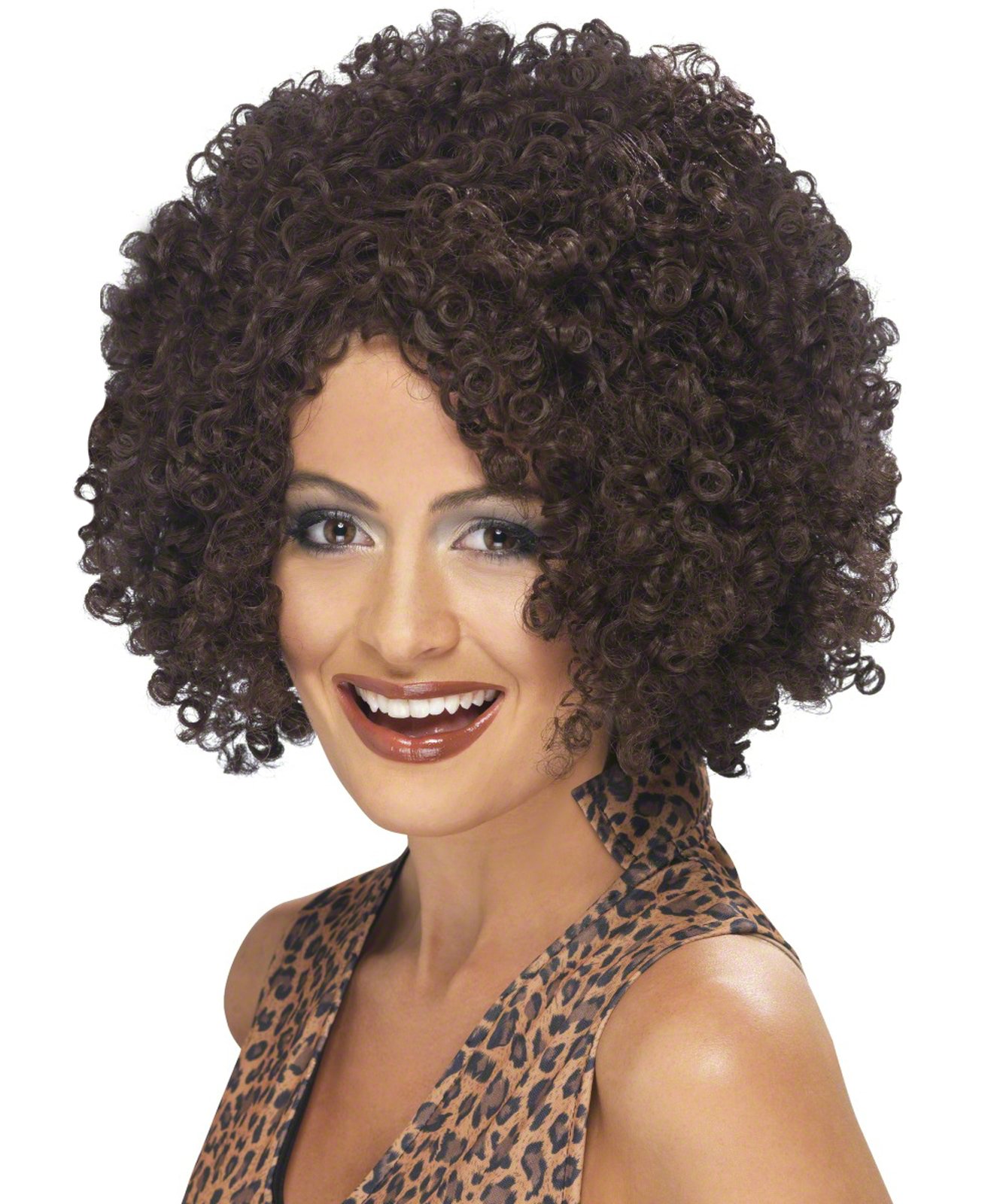 Scary Power 1990's Icon Brown Adult Wig - Click Image to Close