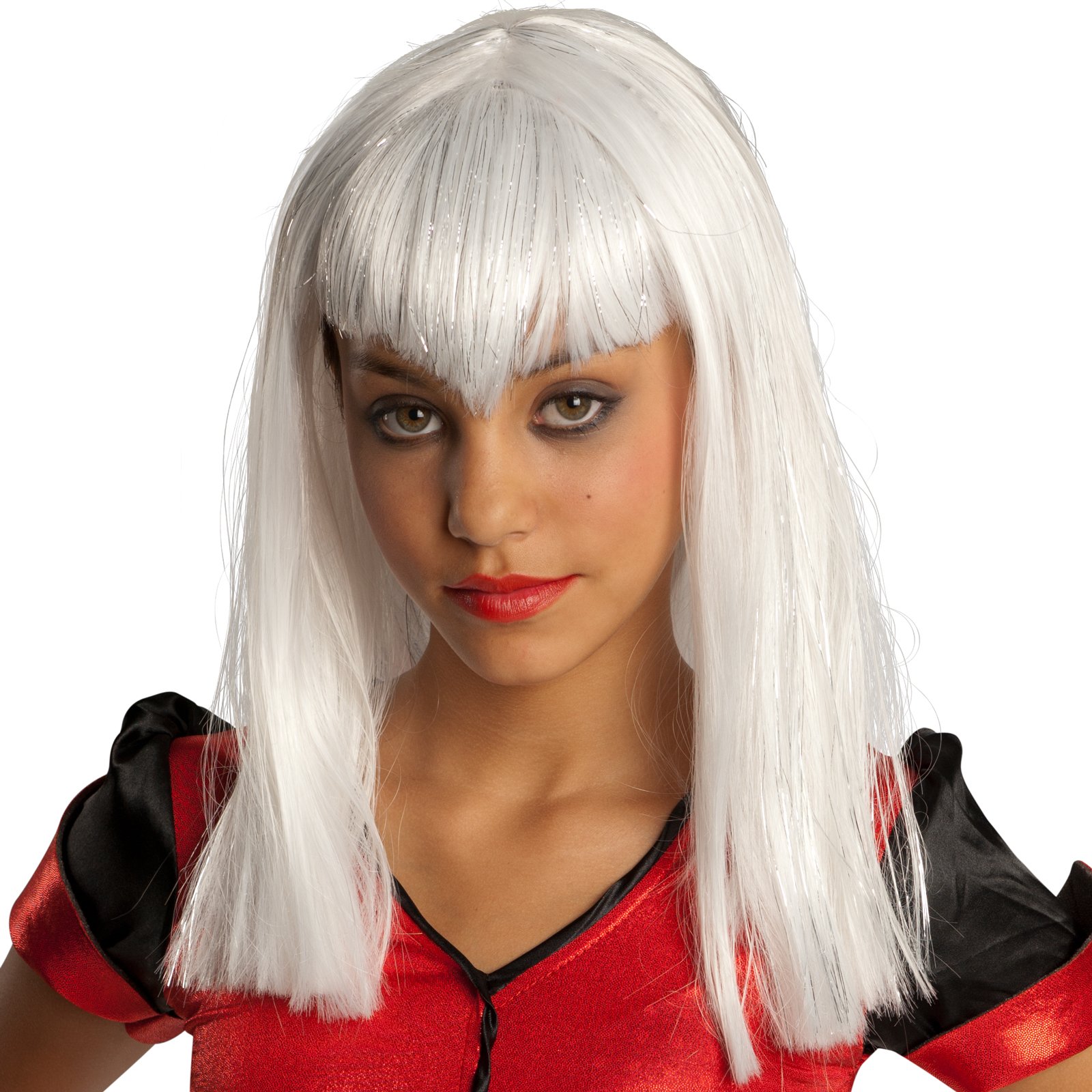 Glitter Vamp White Child Wig