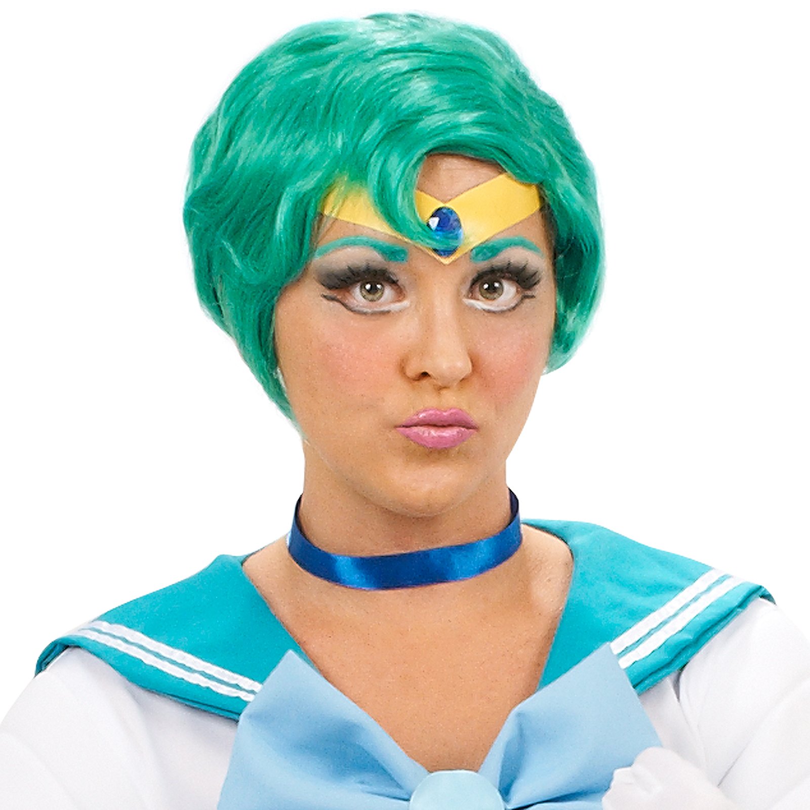 Sailor Moon Sailor Mercury Wig Adult - Click Image to Close