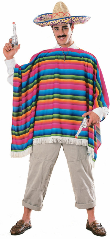 Mexican Serape Adult Costume - Click Image to Close