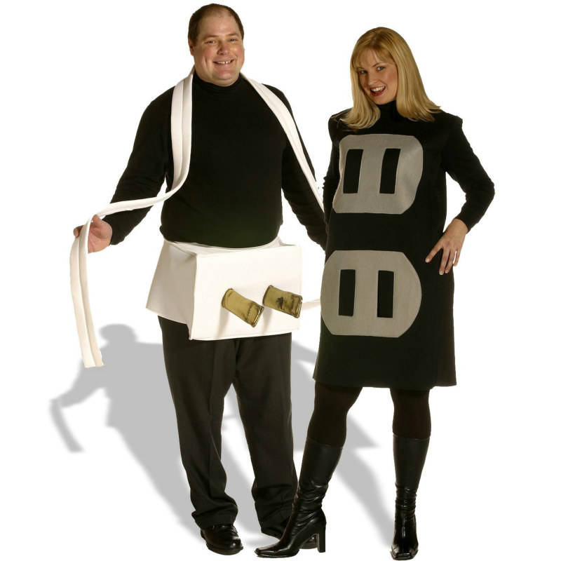 Plug & Socket Couples Set Plus Adult Costume - Click Image to Close