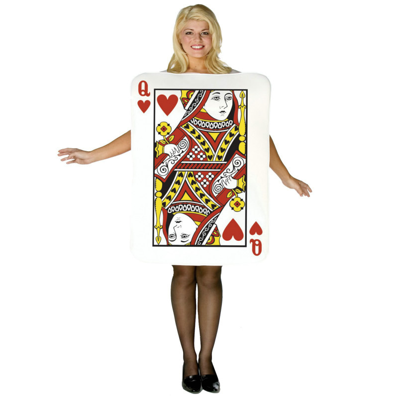 Queen of Hearts Deluxe Playing Card Adult Costume - Click Image to Close