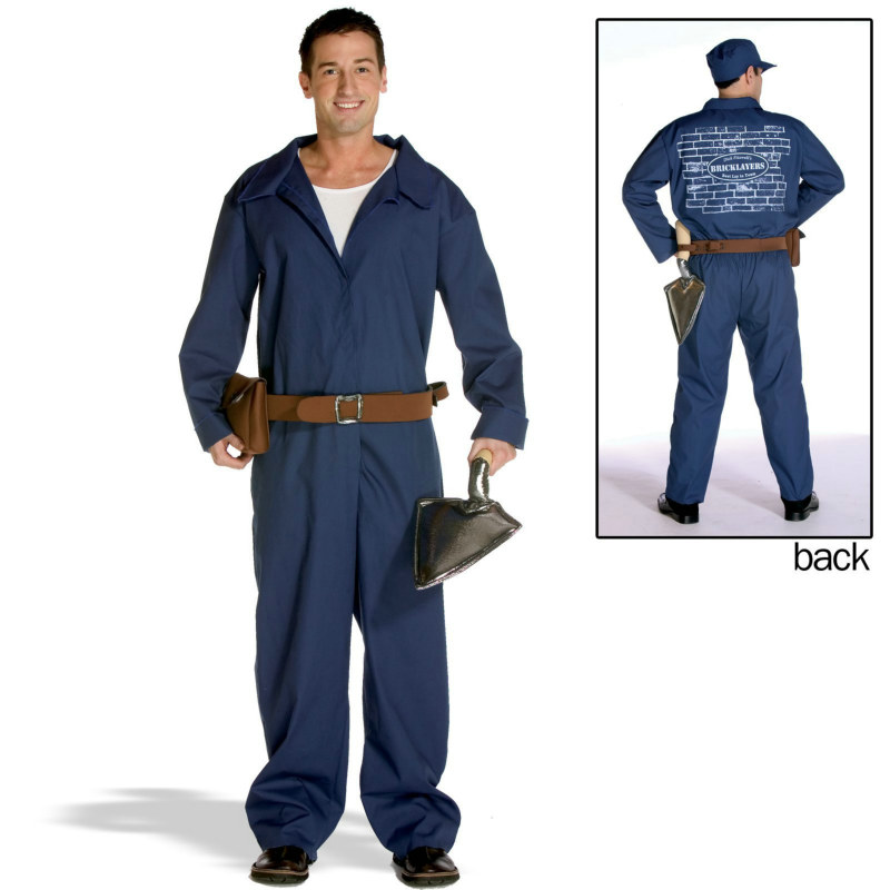 Dick Fitzwell's Brick Layer Jumpsuit Adult Costume - Click Image to Close