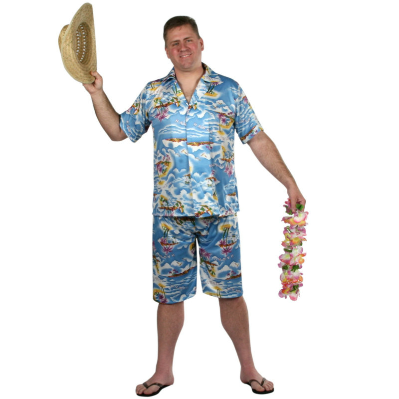 Hawaiian Shirt & Short Set Adult - Click Image to Close