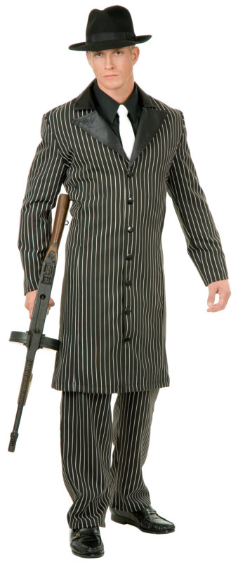 Gangster Suit Long Jacket Adult Costume - Click Image to Close