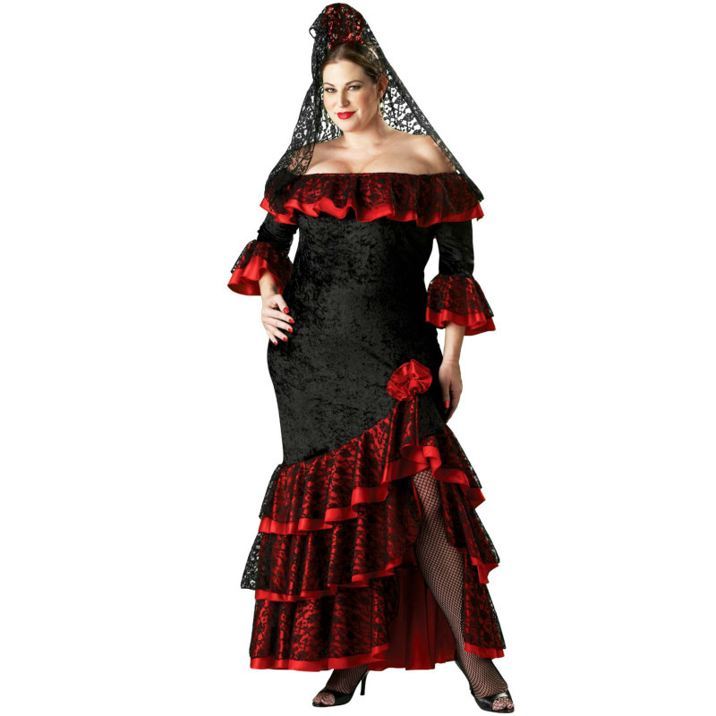 Senorita Plus Elite Collection Adult Costume - Click Image to Close