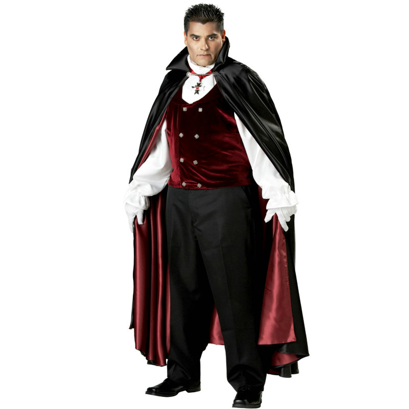 Gothic Vampire Plus Elite Collection Adult Costume - Click Image to Close