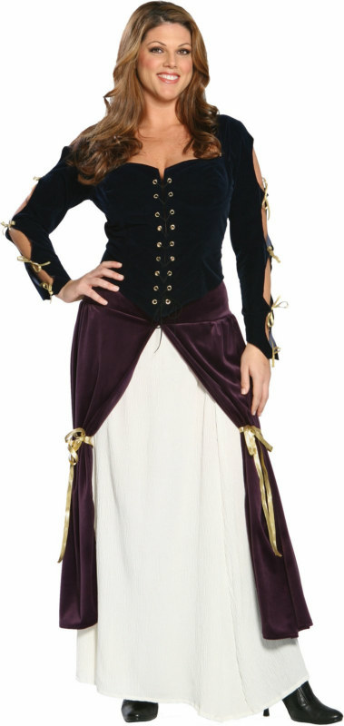 Lady Musketeer Plus Adult Costume - Click Image to Close