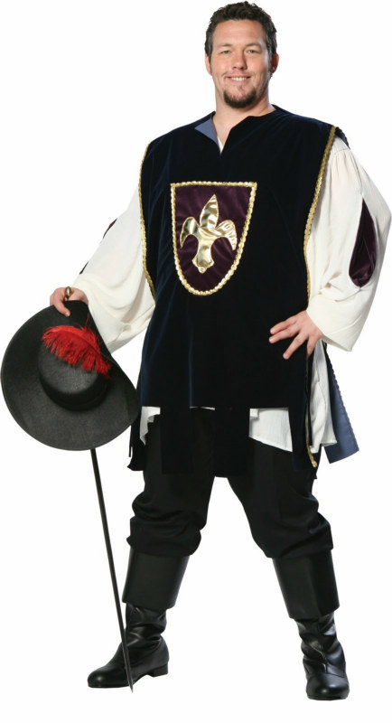 Muskateer Plus Adult Costume - Click Image to Close