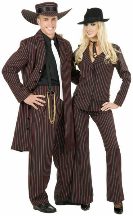 Zoot Suit Black/Red Adult Costume - Click Image to Close