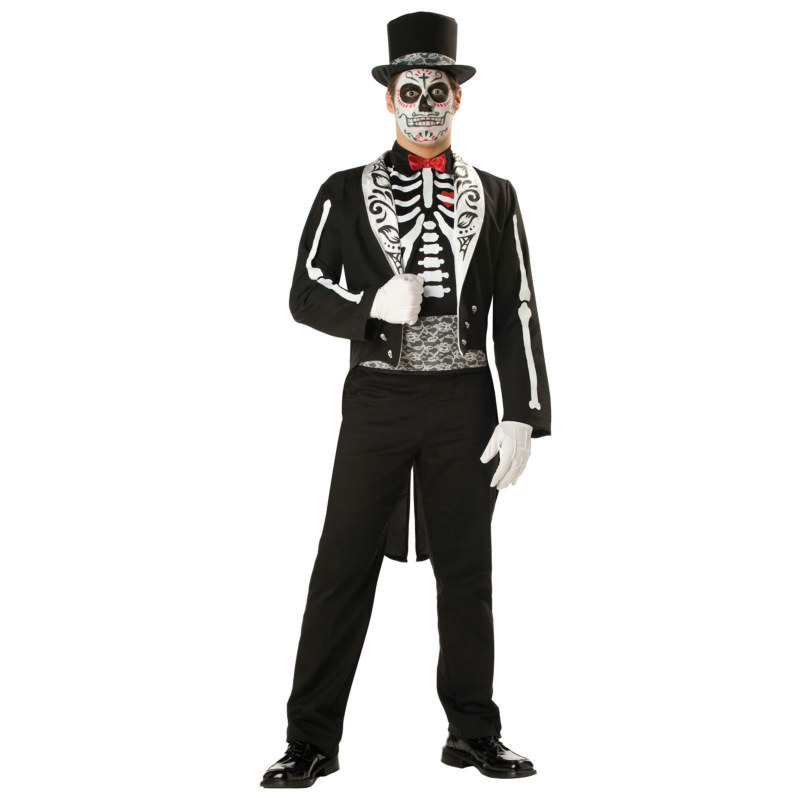 Day Of The Dead Groom Adult Costume - Click Image to Close