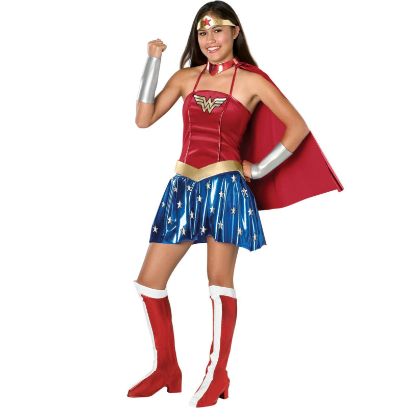 Justice League DC Comics Wonder Woman Teen Costume - Click Image to Close