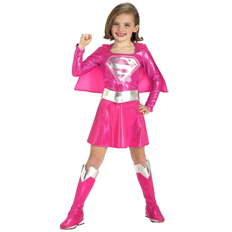 Pink Supergirl Toddler/Child Costume - Click Image to Close