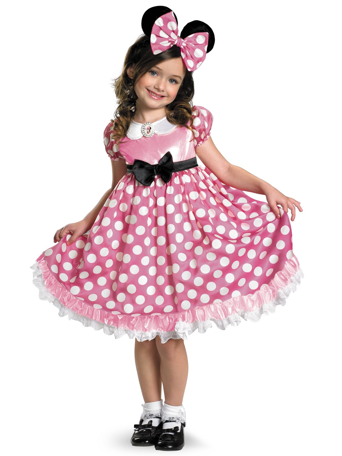 Disney Mickey Mouse Clubhouse Pink Minnie Mouse Glow in the Dark Child Costume - Click Image to Close