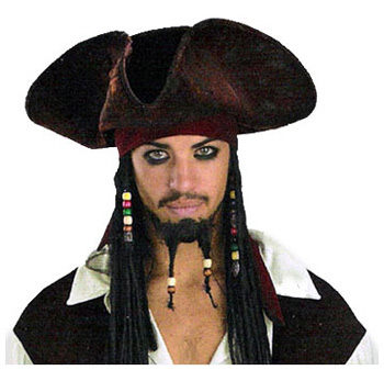 Adult Jack Sparrow Hat - Click Image to Close