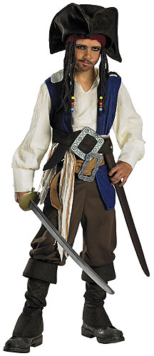 Kid's Captain Jack Sparrow Costume - Click Image to Close