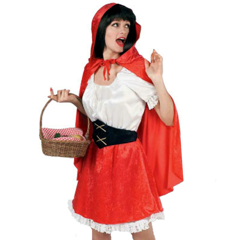 Red Riding Hood Velvet Adult Costume