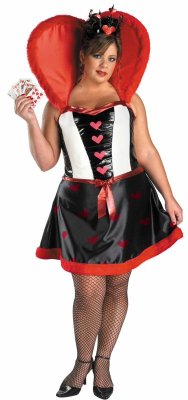 Queen Of Hearts Plus Adult Costume - Click Image to Close