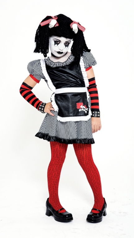 Gothic Rag Doll Child Costume Medium