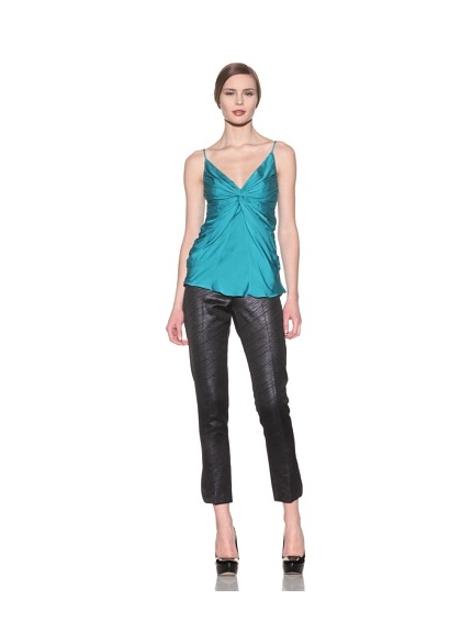 Catherine Malandrino Women's Knot Front Cami (Teal)