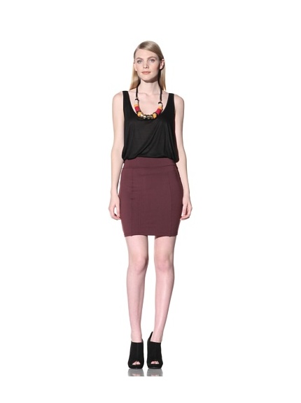 David Lerner Women's Panel Skirt (Wine)