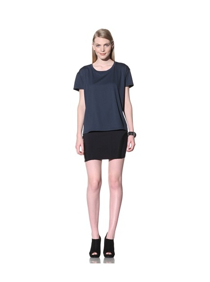 David Lerner Women's Short Sleeve BF Tee (Navy)