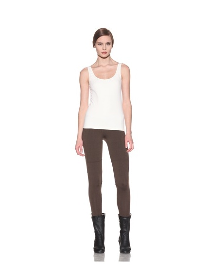 David Lerner Women's Curve Panel Leggings (Brown)