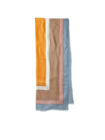 Jonathan Saunders Women's Polka Dot Scarf (Grey/Blue/Beige/Apricot)