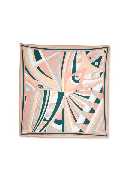 Emilio Pucci Women's Geometric Square Scarf, Pink