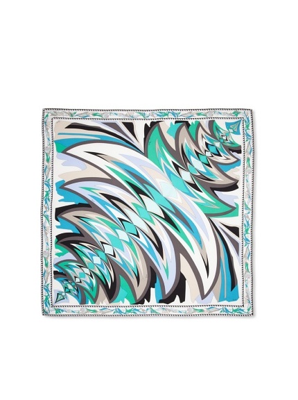 Emilio Pucci Women's Flare Square Scarf (Turquoise)