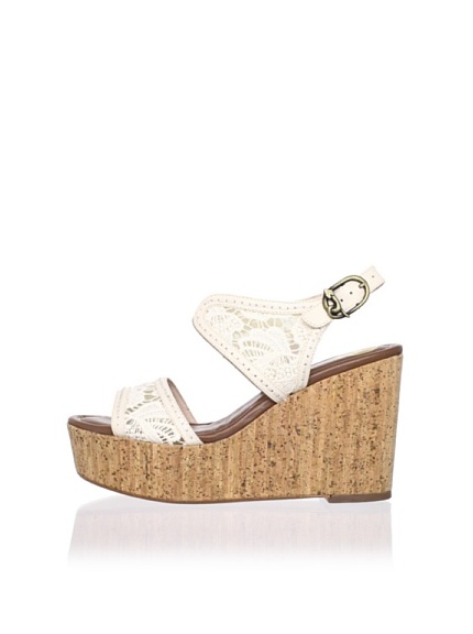 House of Harlow 1960 Women's Gladys Wedge Sandal (White)